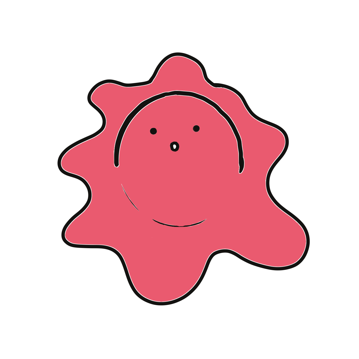 上を見上げているタコ➀