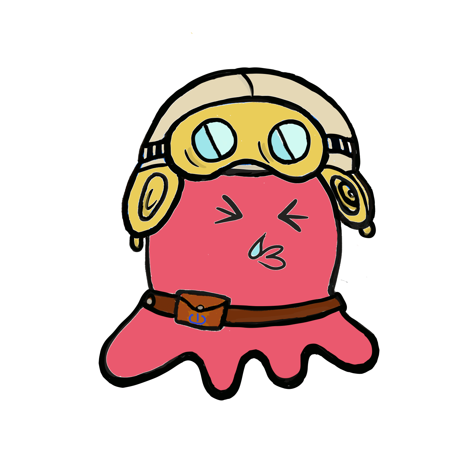 くしゃみをするタコ