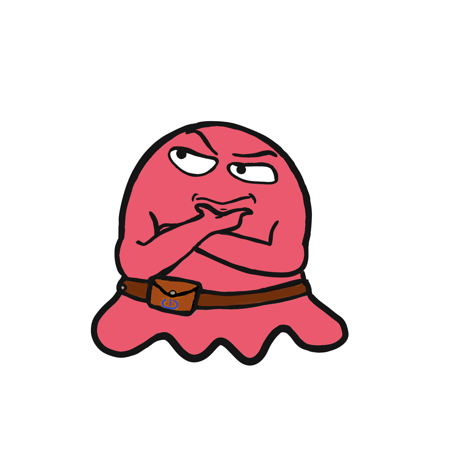悩むタコ
