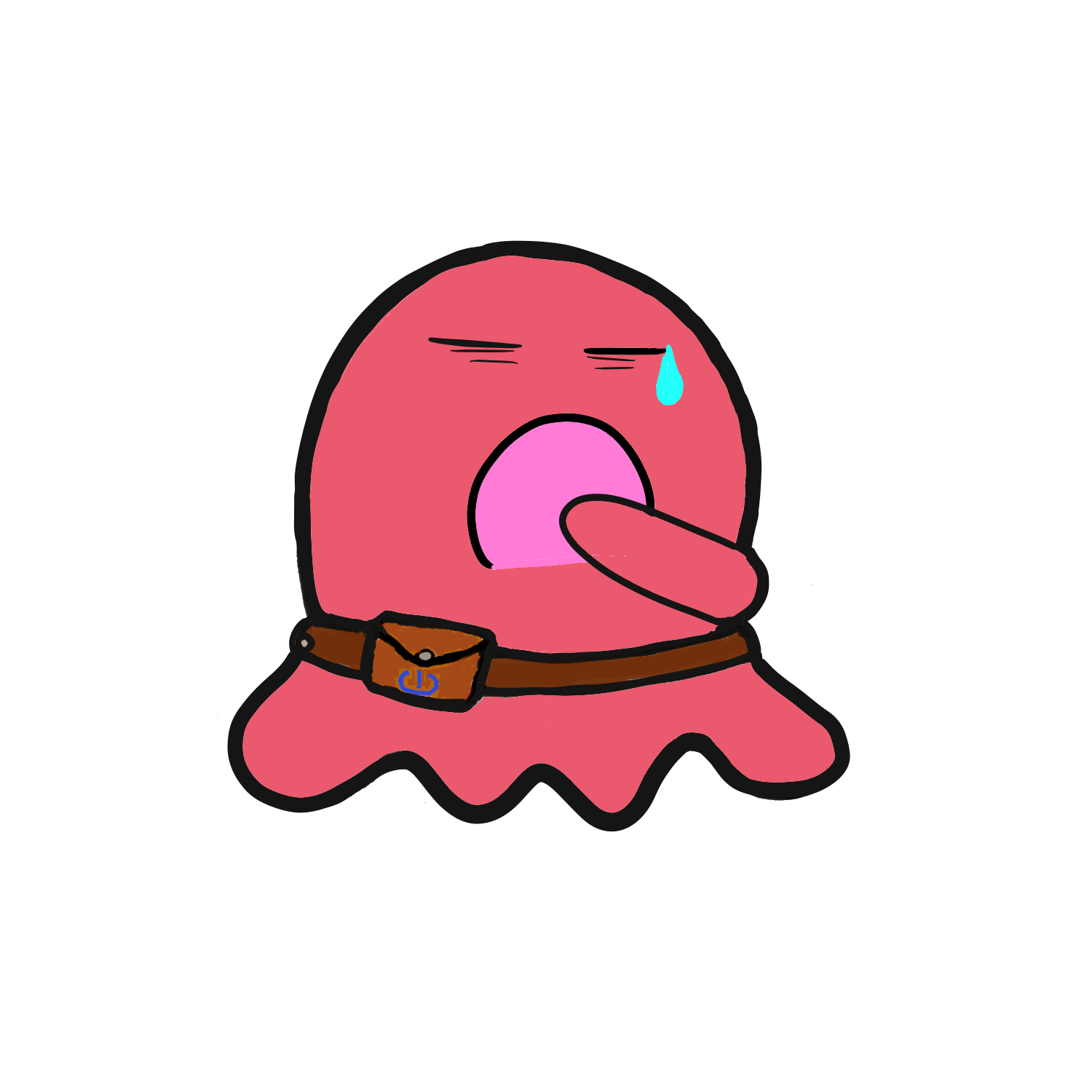 あくびをするタコ