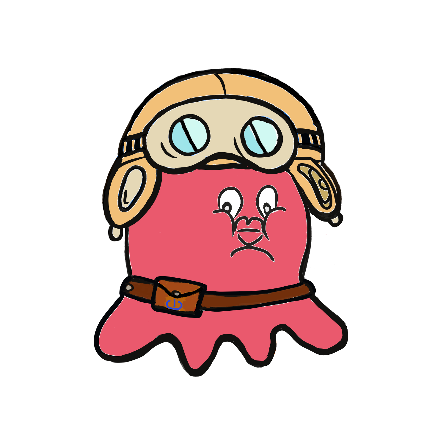 笑いをこらえるタコ